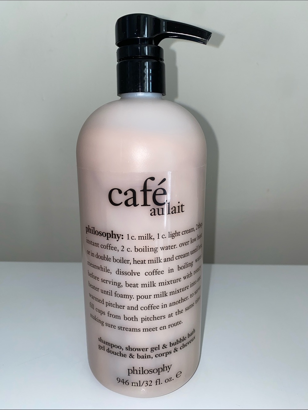 Philosophy Cafe Au Lait Extra Large Size 32oz. NWT